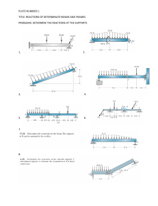 Reactions of Determinate Beams and Frames: Support Reactions Problems