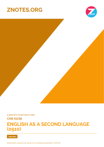 CAIE IGCSE ESL Writing Study Guide (0510)