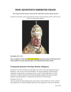 How Adventists Inherited Fraud: Roman Christ & 666 Mark