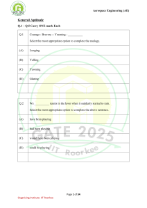 GATE 2025 Aerospace Engineering General Aptitude Questions
