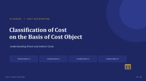 Classification of Cost on the Basis of Cost Object