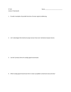 ET 410 Lecture 3 Homework: Sensor Signal Conditioning & DAQ