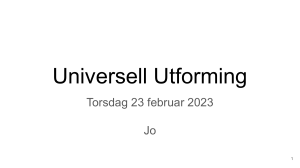 Universell Utforming: Prinsipper, Modeller og Etikk