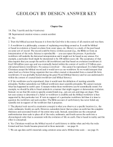Geology by Design Answer Key: Biblical Geology