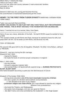 Tudor Dynasty: Henry VII to Elizabeth I
