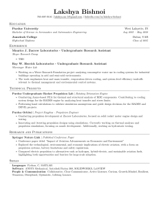 Lakshya Bishnoi Resume - Aeronautics & Astronautics Engineering