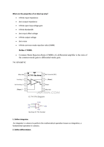 Properties of Ideal Op-Amp & 741 IC