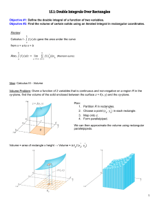 Double Integrals Over Rectangles: Calculus III