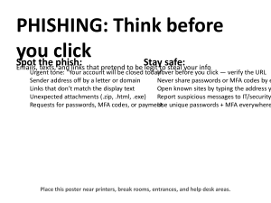 Phishing Awareness Poster: Stay Safe Online