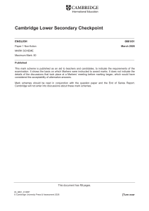 0861-English-March-2026-Checkpoint-Mark-Scheme-1