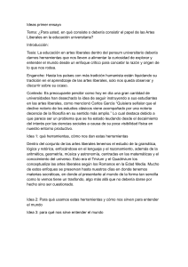 Esquema de Ensayo: El Papel de las Artes Liberales en la Educaci&oacute;n Universitaria