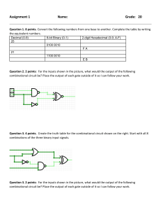 Assignment 1: Number Systems & Logic Circuits