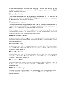 Problemas de Dilataci&oacute;n T&eacute;rmica Volum&eacute;trica