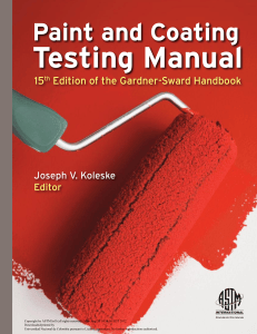 Paint and Coating Testing Manual 15th Edition