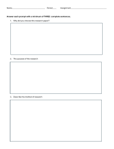 Research Paper Analysis Worksheet