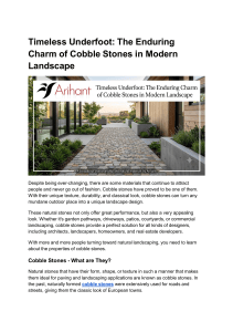 Timeless Underfoot: Cobble Stones in Modern Landscape