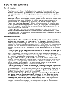 The White Tiger Quotations: Study Guide