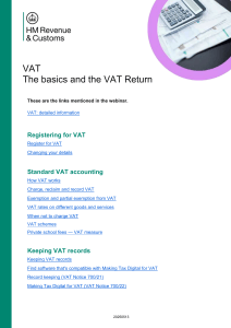 VAT Basics and VAT Return Guide by HMRC