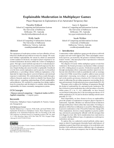 Explainable Moderation in Multiplayer Games: Player Responses to Automated Bans