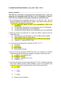Examen de Microeconom&iacute;a I Enero 2025