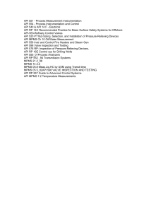 API & MPMS Standards for Process Instrumentation