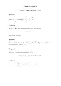 Line&aelig;r Algebra &Oslash;velser - Plenumsregning 1