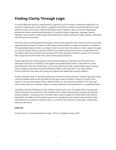 Finding Clarity Through Logic