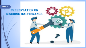Machine Maintenance Presentation: Types & Objectives