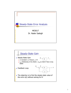 Steady-State Error Analysis in System Dynamics and Control