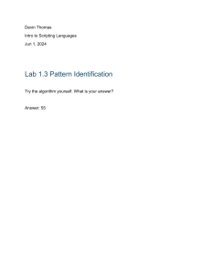 Lab 1.3 Pattern Identification: Intro to Scripting Languages