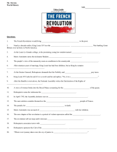 French Revolution Video Guide Questions