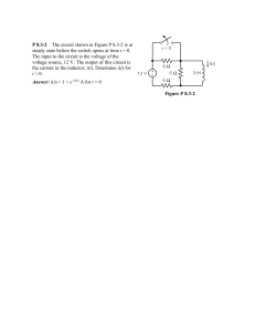 RL Circuit Analysis Problem P 8.3-2