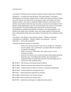 Unit Plan: Illusion of American Dream & Identity
