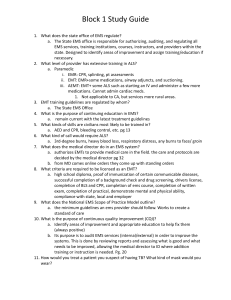 Block 1 EMT Study Guide: EMS Basics & Regulations