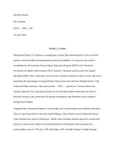 Tennessee Educational Finance: TISA vs BEP Journal