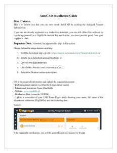 AutoCAD Installation Guide for DigiSkills Students