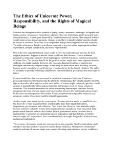 The Ethics of Unicorns: Power, Responsibility, and the Rights of Magical Beings