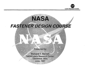 NASA Fastener Design Course