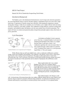 Rankine Cycle Final Project: Thermodynamics & Power Generation