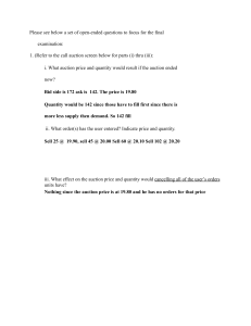 Final Exam Questions: Trading & Market Microstructure