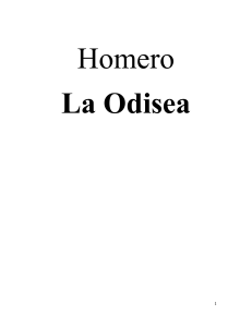 Homero: La Odisea - Poema &Eacute;pico Cl&aacute;sico