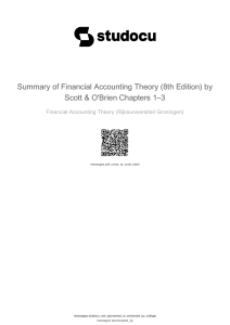 Summary of Financial Accounting Theory Chapters 1-3