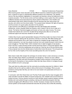Urban Education Essay: Films and Solutions