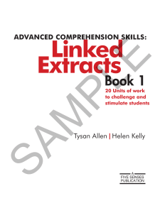 Advanced Comprehension Skills: Linked Extracts Book 1