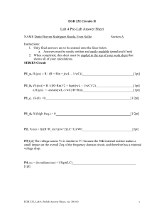 EGR 232 Circuits II Lab 4 Pre-Lab Answer Sheet