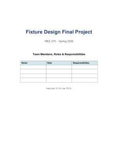 MEE270 Fixture Design