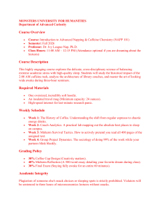 Napping & Caffeine Chemistry Syllabus
