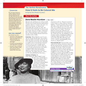How It Feels to Be Colored Me - Harlem Renaissance Essay