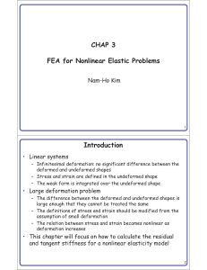 FEA for Nonlinear Elastic Problems Chapter 3
