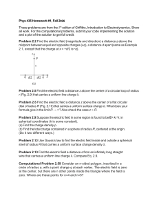 Phys 435 Homework #1: Electrodynamics Problems (Fall 2026)